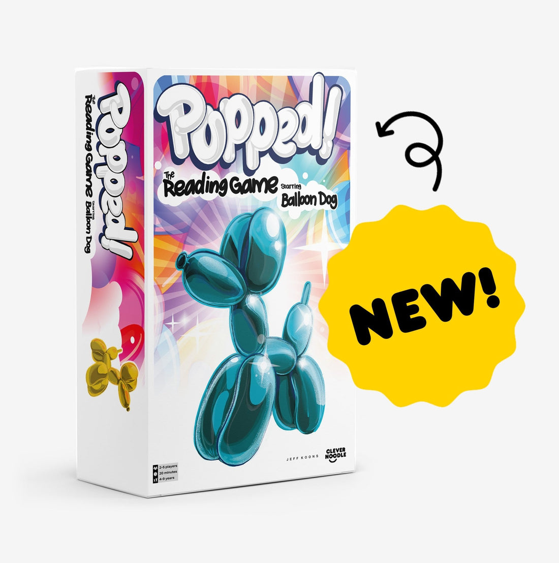 Popped! 250 CVC Word Card Game with Balloon Dog