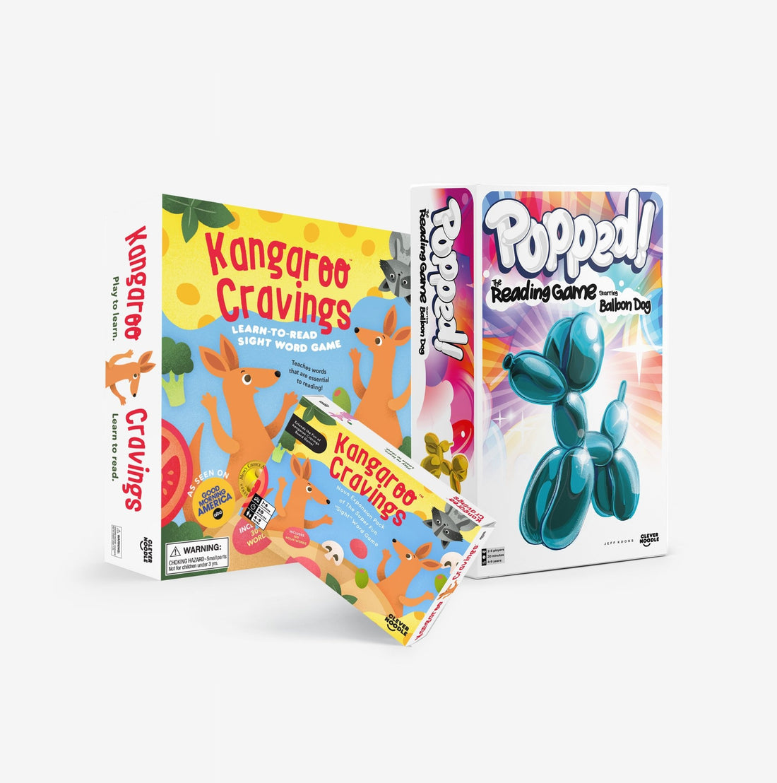 Ultimate Reading Games Bundle with Popped!, Kangaroo Cravings, and Expansion Pack