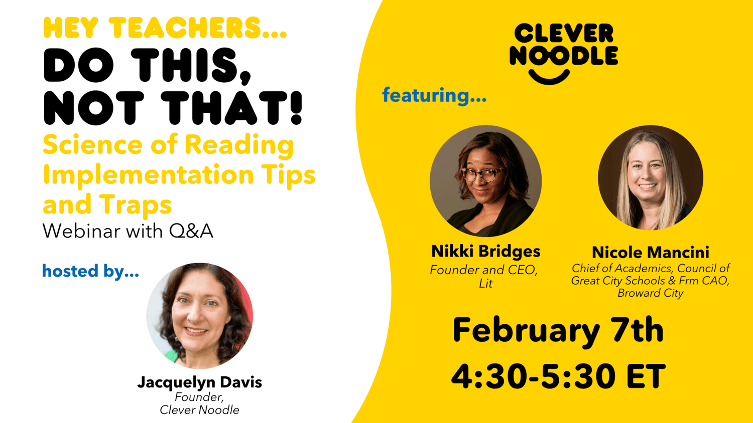Webinar: This, Not That: Science of Reading Implementation Tips and Traps - Clever Noodle