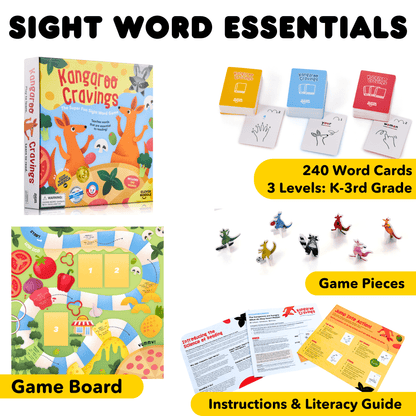 Kangaroo Cravings 240 Sight Word Board Game