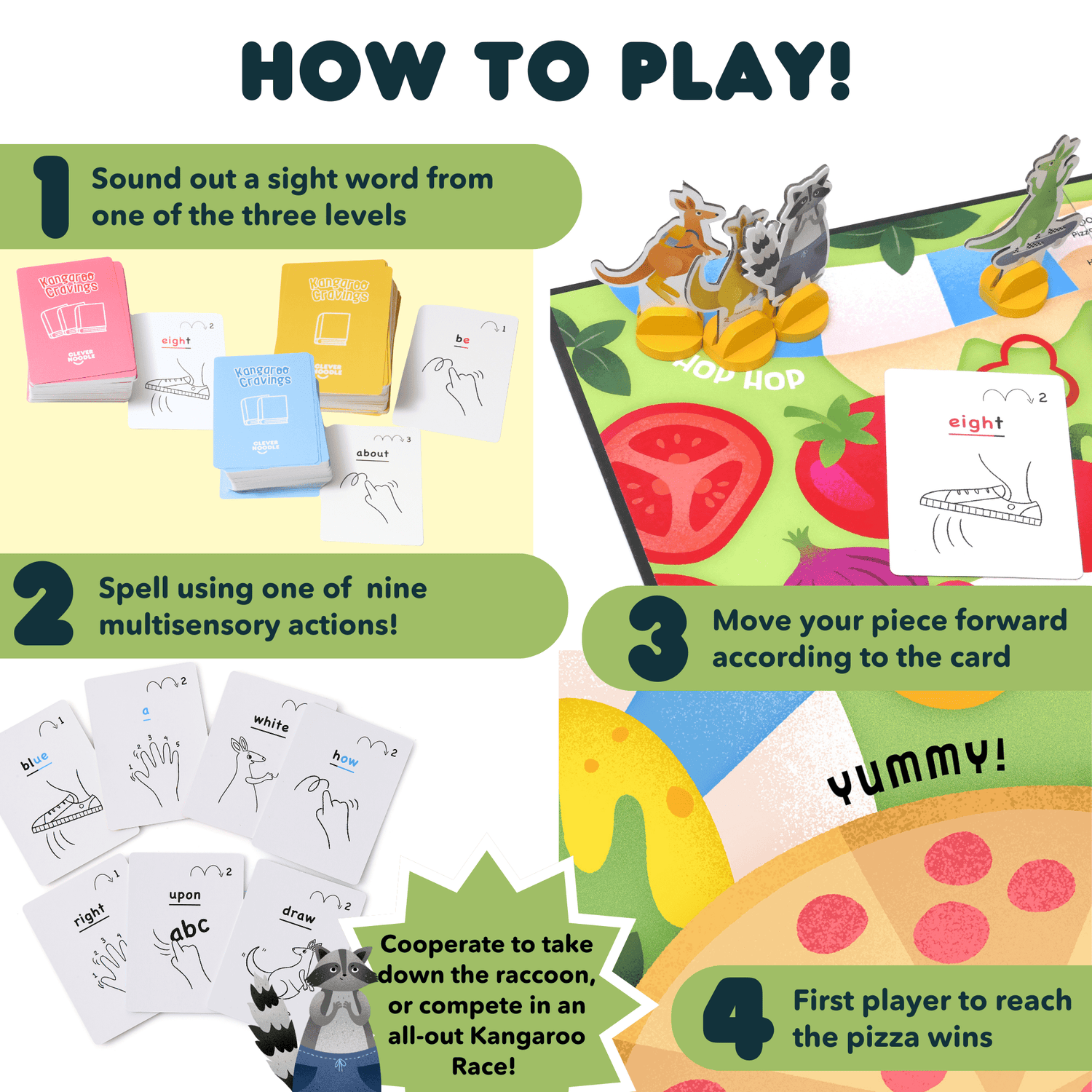 Kangaroo Cravings 240 Sight Word Board Game