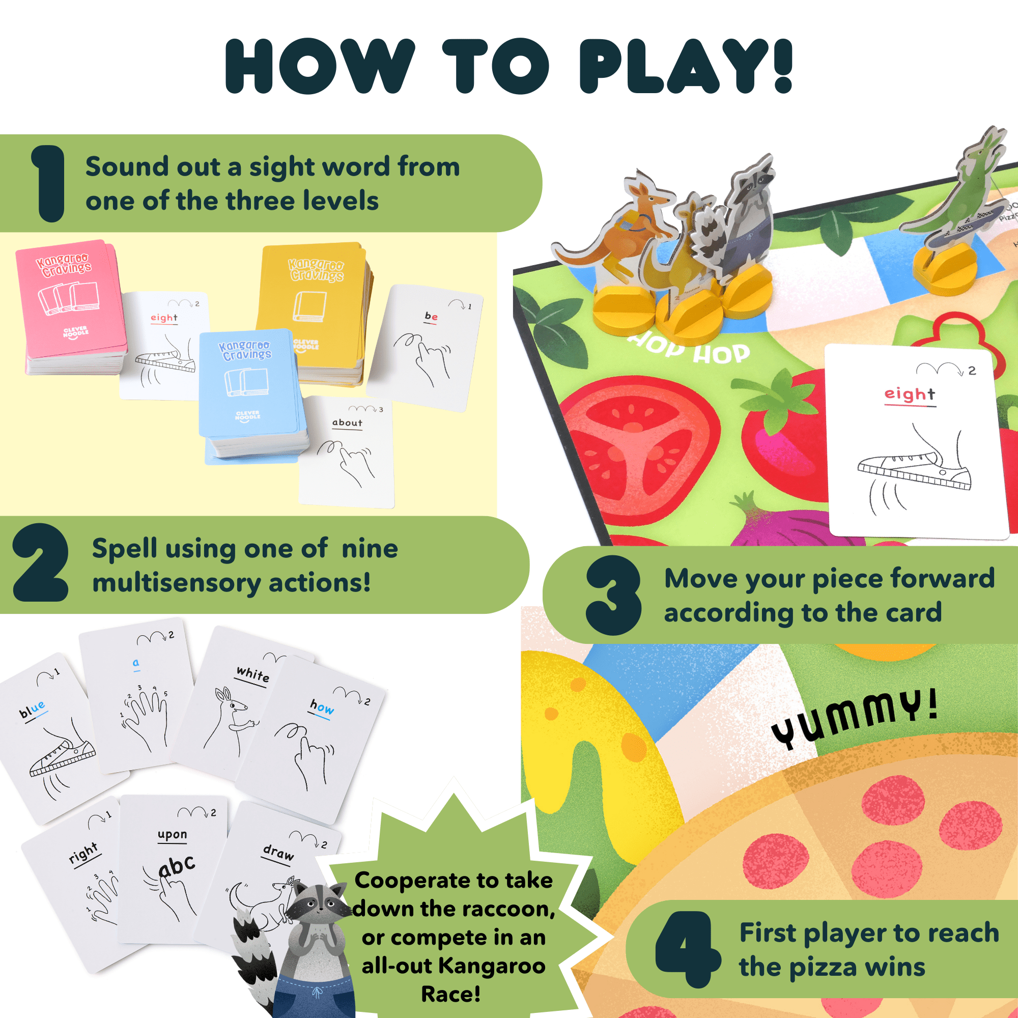 Kangaroo Cravings 240 Sight Word Board Game